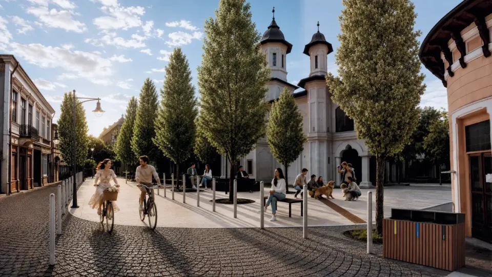 Sfinților Square – proposed concept